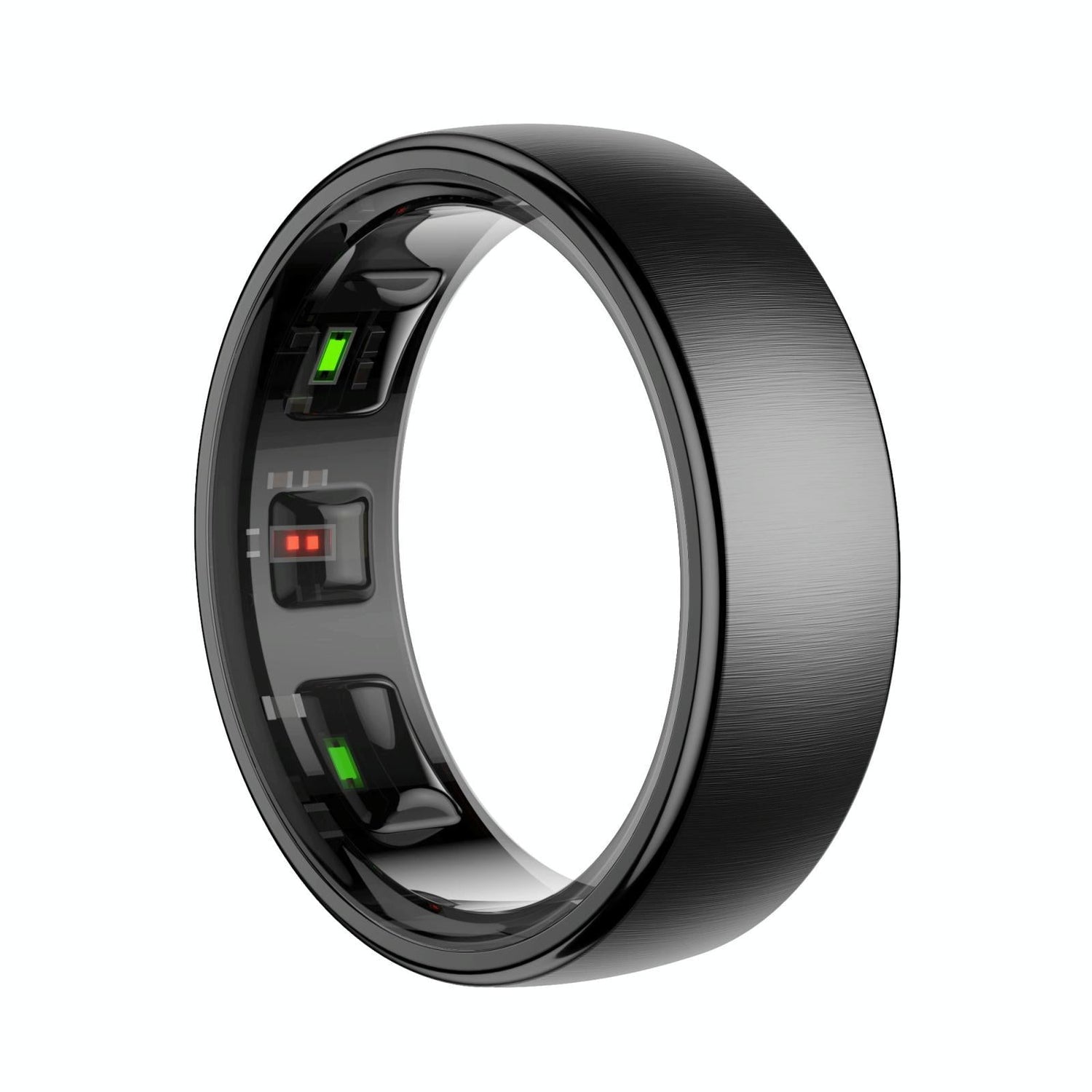 Smart Ring Heart Rate Blood Oxygen Sleep Sports Size 7 - Black