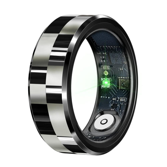 Smart Ring With Health Monitoring Gesture Control And Somatosensory Games - Size 8 - Black