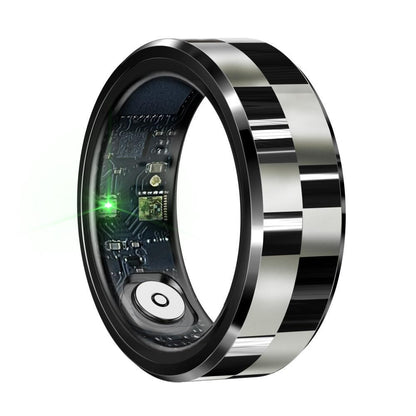 Smart Ring With Health Monitoring Gesture Control And Somatosensory Games - Size 8 - Black