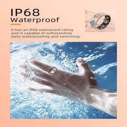 Smart Ring Size 12 Heart Rate Blood Oxygen Sleep Family Care Rose Gold