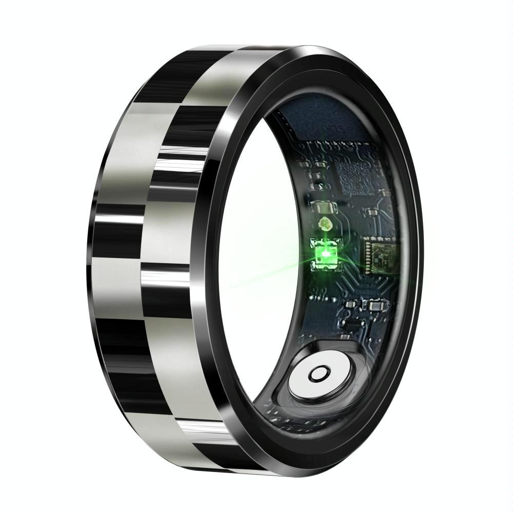 Smart Ring With Health Monitoring Gesture Control And Somatosensory Games - Size 9 - Black