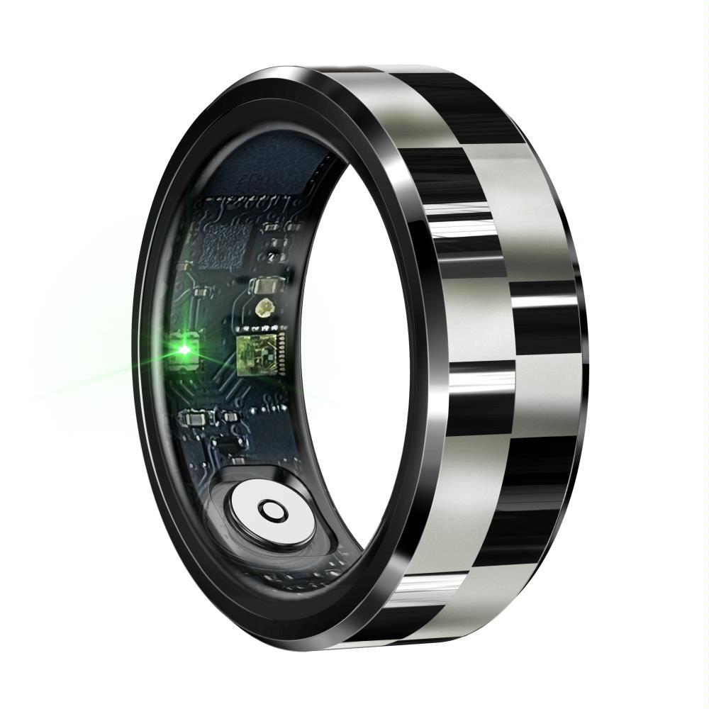 Smart Ring With Health Monitoring Gesture Control And Somatosensory Games - Size 10 - Black