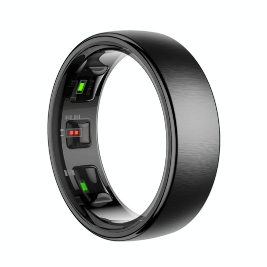 Smart Ring Heart Rate Blood Oxygen Sleep Sports Size 10 - Black
