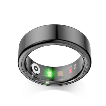 Smart Ring With Heart Rate Blood Oxygen Sleep Monitoring & Sports Modes - Size 11 - Black