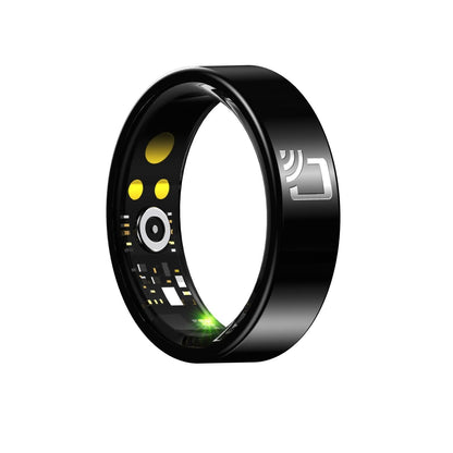 Smart Ring With Heart Rate Blood Oxygen Sleep Monitoring And Multiple Sports Modes - Black Size 9