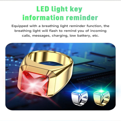 Smart Ring With Heart Rate Blood Oxygen Sleep And Remote Photography Support - Blue