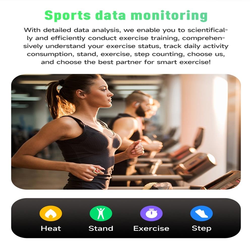 Smart Ring With Heart Rate Blood Oxygen Sleep And Remote Photography Support - Blue