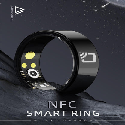 Smart Ring With Heart Rate Blood Oxygen & Sleep Monitoring - Black Size 11