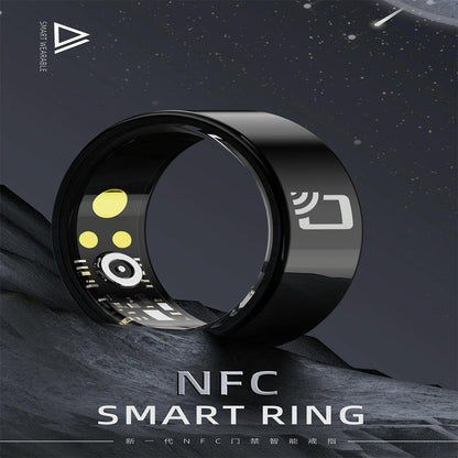 Smart Ring With Heart Rate Blood Oxygen Sleep Monitoring And Multiple Sports Modes - Black Size 13