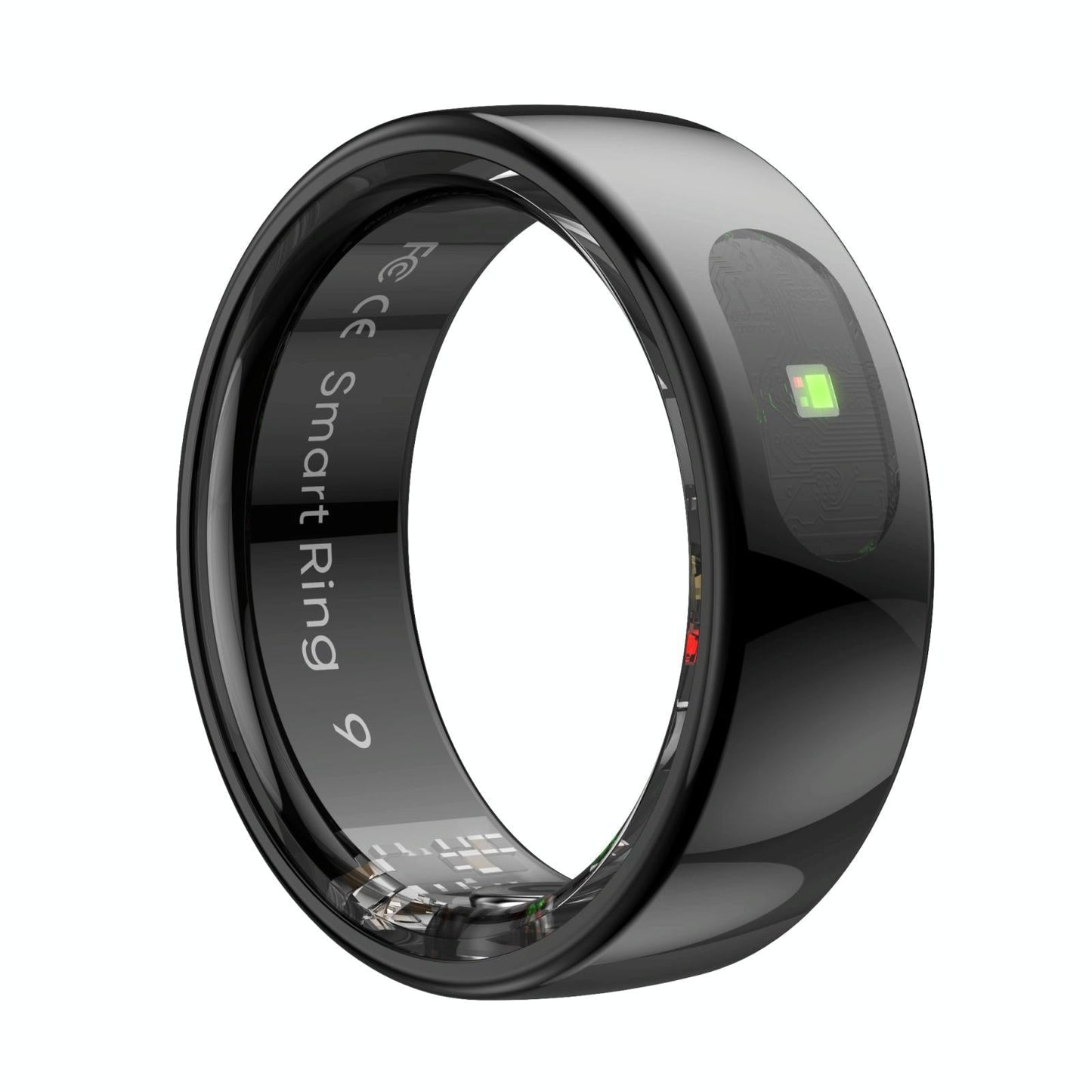 Smart Ring Heart Rate Blood Oxygen Sleep Sports Size 10 - Black
