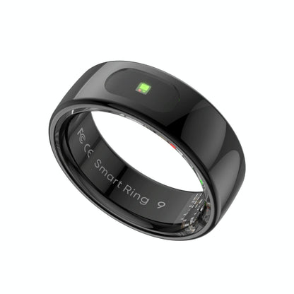 Smart Ring Heart Rate Blood Oxygen Sleep Sports Size 10 - Black