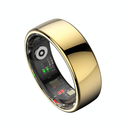 Smart Ring Heart Rate Blood Oxygen Sleep Sports Size 10 - Black
