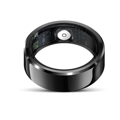 Smart Ring With Heart Rate Blood Oxygen And Sleep Monitoring - Size 9 - Black