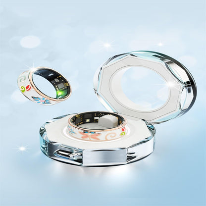 Smart Ring Size 9 Heart Rate Blood Oxygen Sleep Family Care Rose Gold