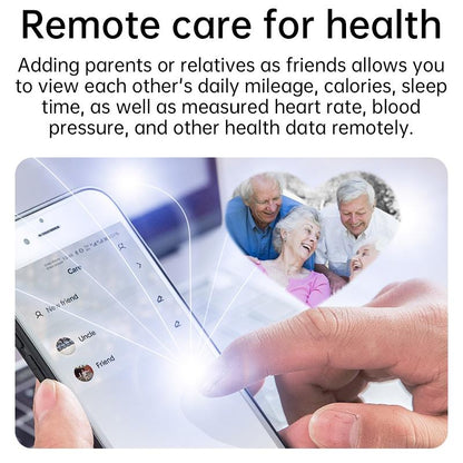 Smart Ring With Heart Rate Blood Oxygen Sleep & Sports Modes - Size 8 - Black