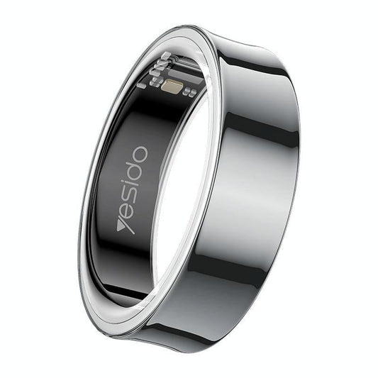 Smart Health Ring Temp Heart Rate Bp Reminder Black - 65Mm