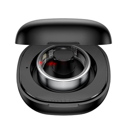 Smart Health Ring Temp Heart Rate Bp Reminder Black - 65Mm