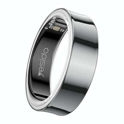 Smart Health Ring Temp Heart Rate Bp Reminder Black - 65Mm