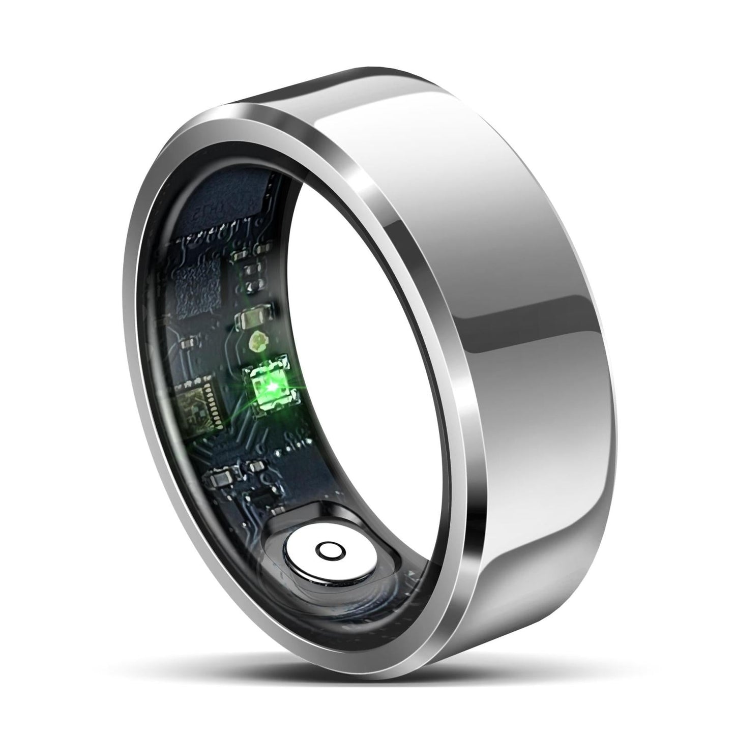 Smart Ring With Heart Rate Blood Oxygen And Sleep Monitoring - R6 Size 8 - White