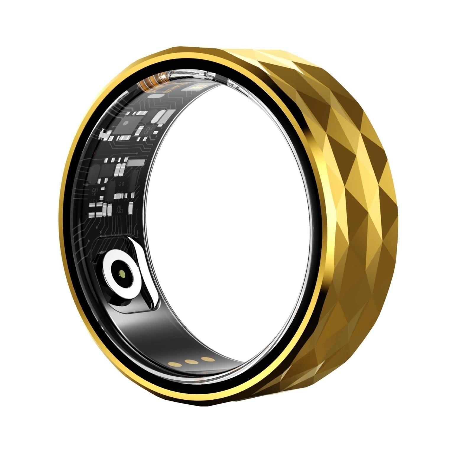 Smart Ring For Health Monitoring And Exercise - R12M Size 18 - Gold