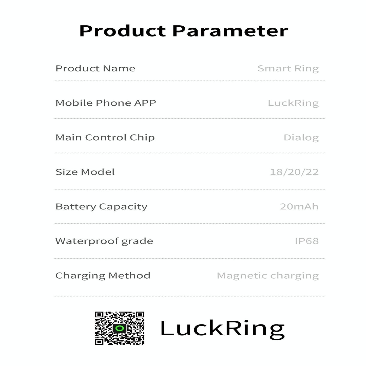 Smart Ring For Health Monitoring And Exercise - R12M Size 18 - Gold