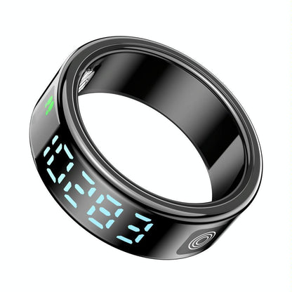 Smart Ring Size 8 Hand Gestures Control Health Monitoring Sports Modes - Gold