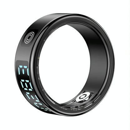 Smart Ring Size 8 Hand Gestures Control Health Monitoring Sports Modes - Gold