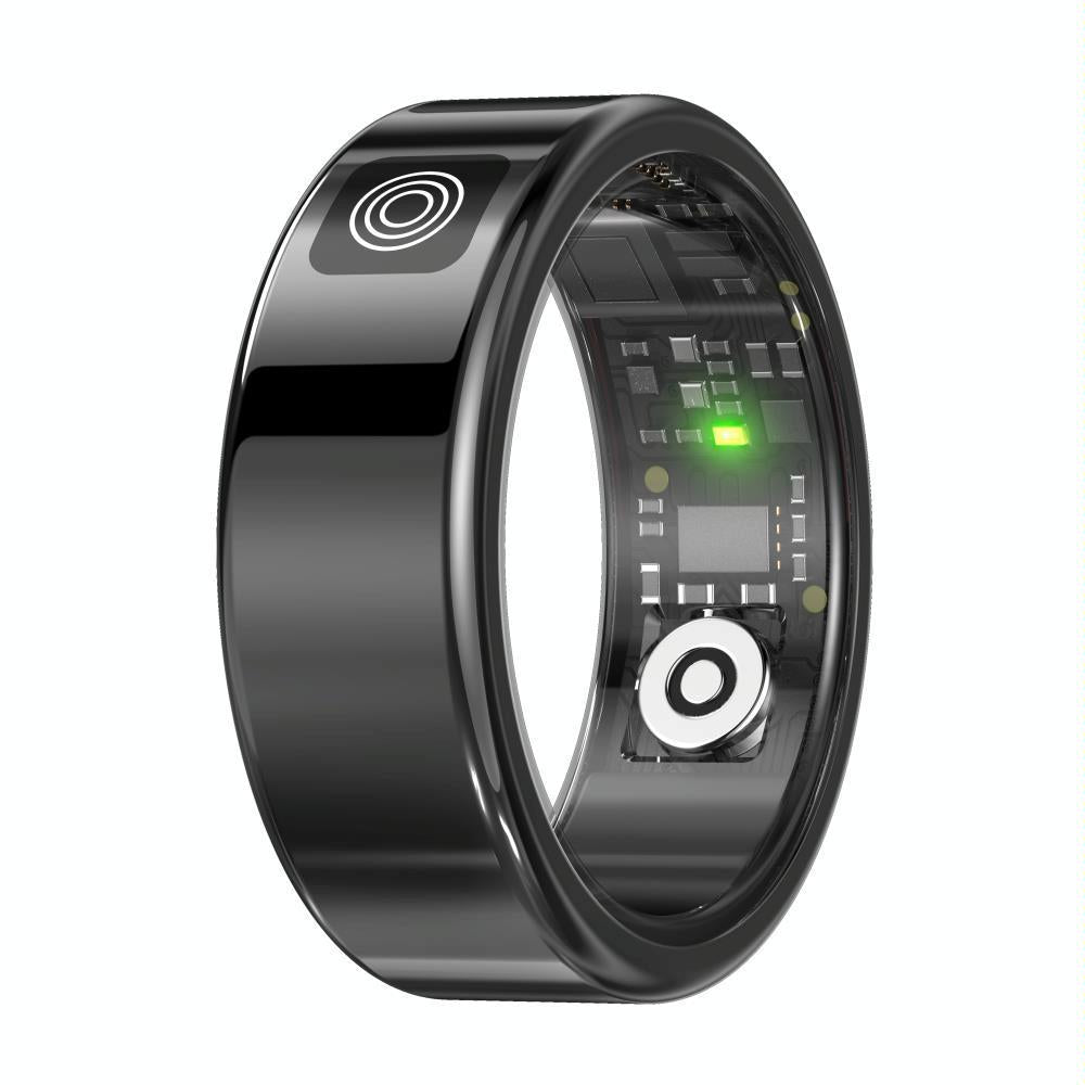Smart Ring Size 8 Hand Gestures Control Health Monitoring Sports Modes - Gold
