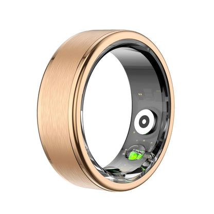 Smart Ring With Heart Rate Blood Oxygen Sleep & Sports Modes - Size 10 - Gold