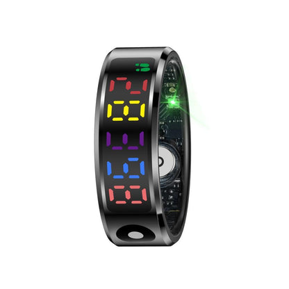 Smart Ring Heart Rate Blood Oxygen Sleep Sports Size 12 - Gold