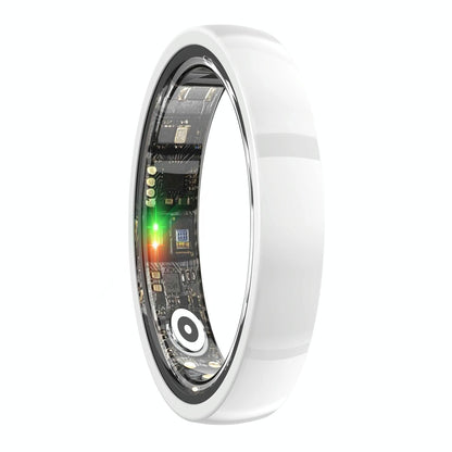 Smart Ring With Heart Rate Blood Oxygen Sleep & Sports Modes - Size 13 - White