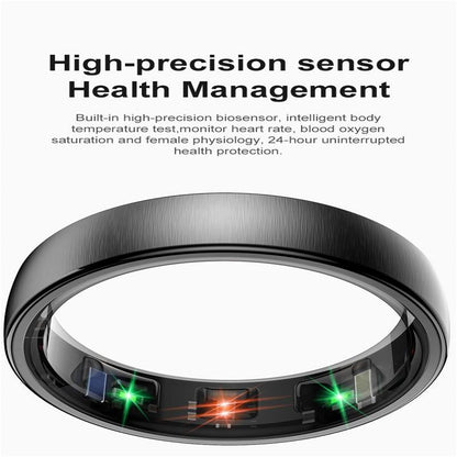 Smart Ring Heart Rate Blood Oxygen Sleep Sports Size 12 - Gold