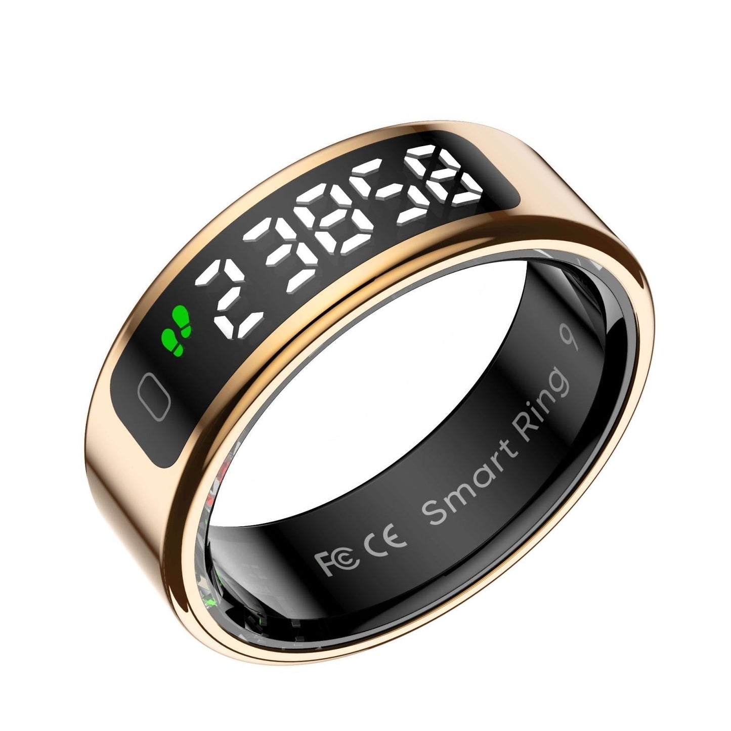 Smart Ring Heart Rate Blood Oxygen Sleep Sports Size 11 - Gold