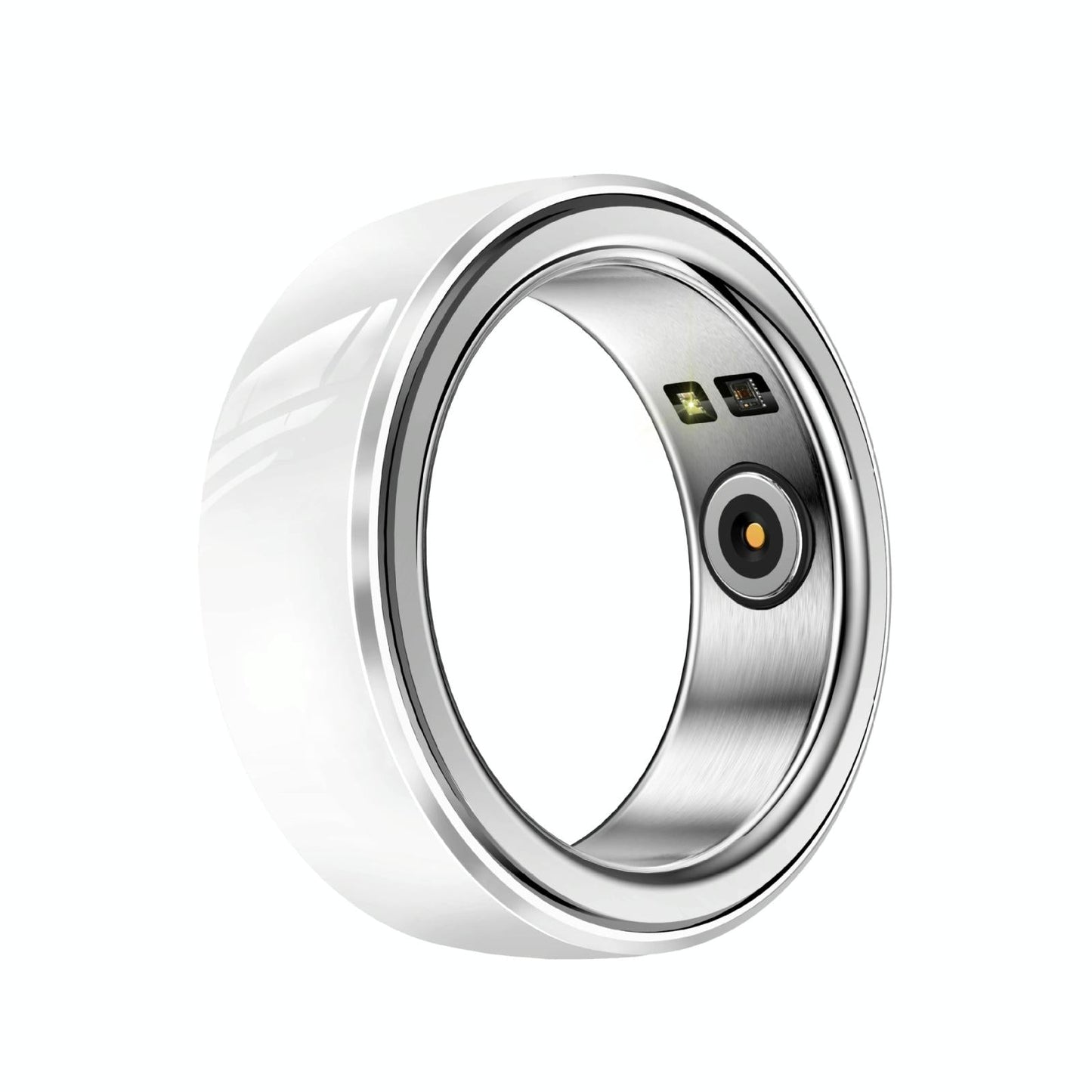 Smart Ring With Heart Rate Blood Oxygen Sleep & Sports Modes - R8 Size 18 - White