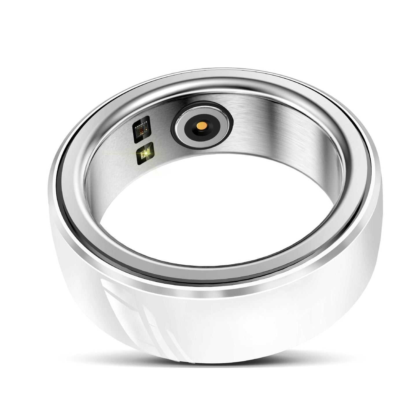 Smart Ring With Heart Rate Blood Oxygen Sleep & Sports Modes - R8 Size 18 - White