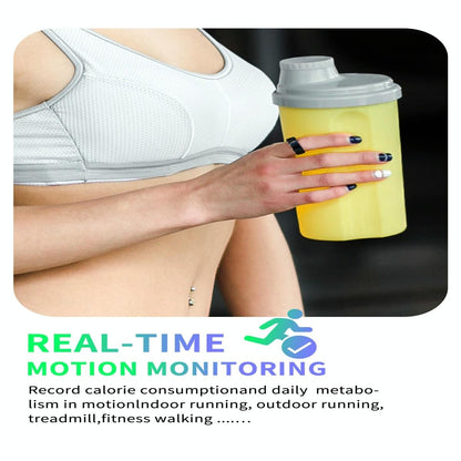 Smart Ring With Heart Rate Blood Oxygen Sleep & Sports Modes - R8 Size 18 - White