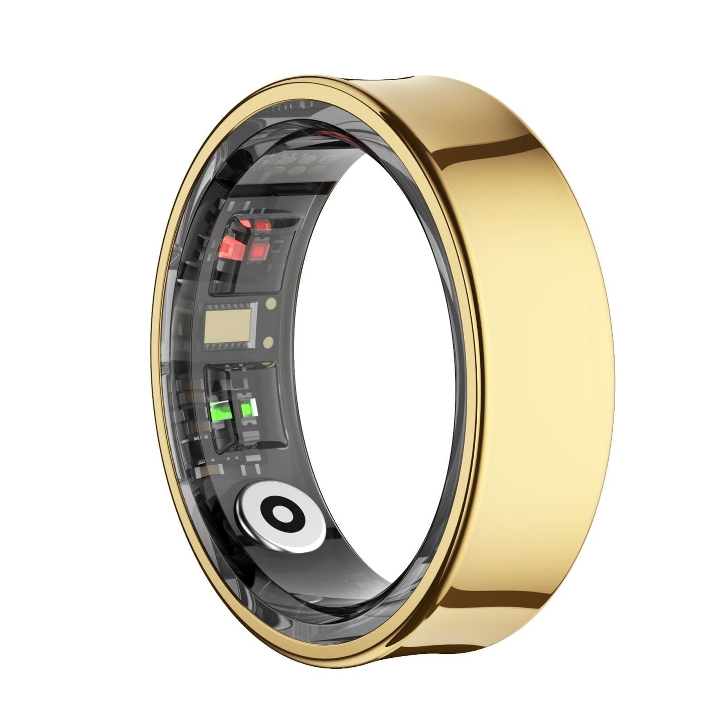 Smart Ring With Heart Rate Blood Oxygen Sleep Monitoring & Sports Modes - Size 11 - Gold