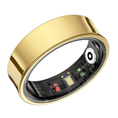Smart Ring With Heart Rate Blood Oxygen Sleep Monitoring & Sports Modes - Size 11 - Gold