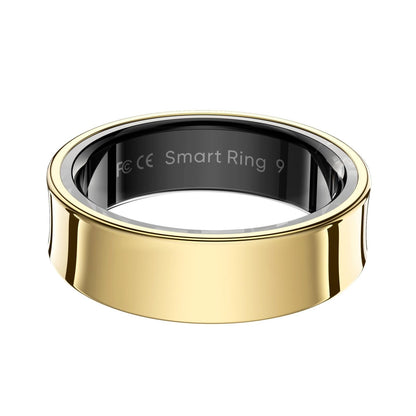 Smart Ring With Heart Rate Blood Oxygen Sleep Monitoring & Sports Modes - Size 11 - Gold
