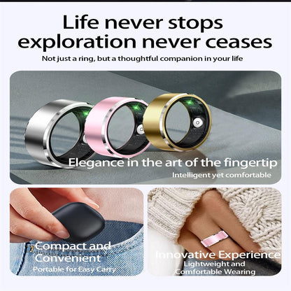 Smart Ring For Health Monitoring & Multiple Sports Modes - Size 11 - Gold