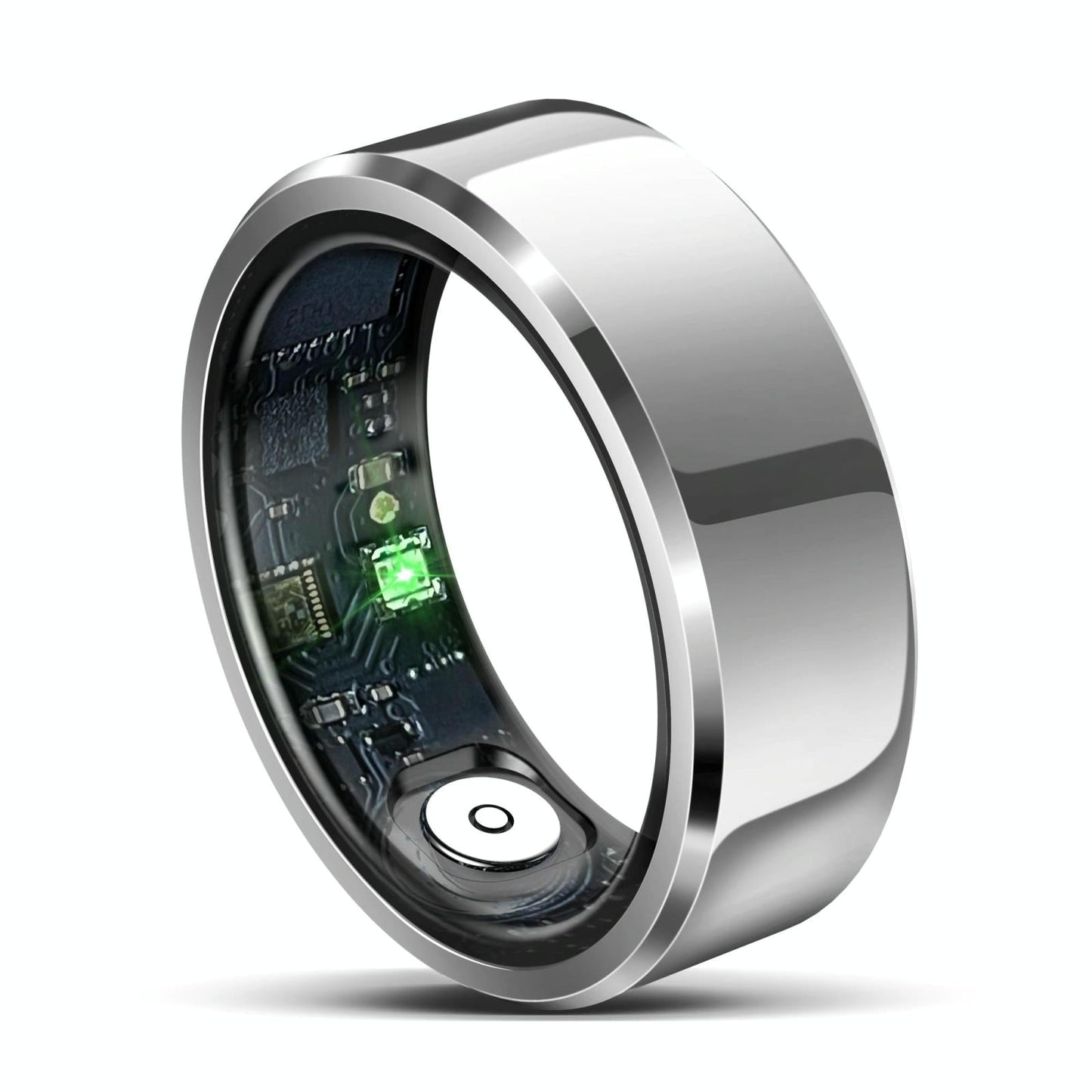 Smart Ring With Heart Rate Blood Oxygen And Sleep Monitoring - Size 10 - White