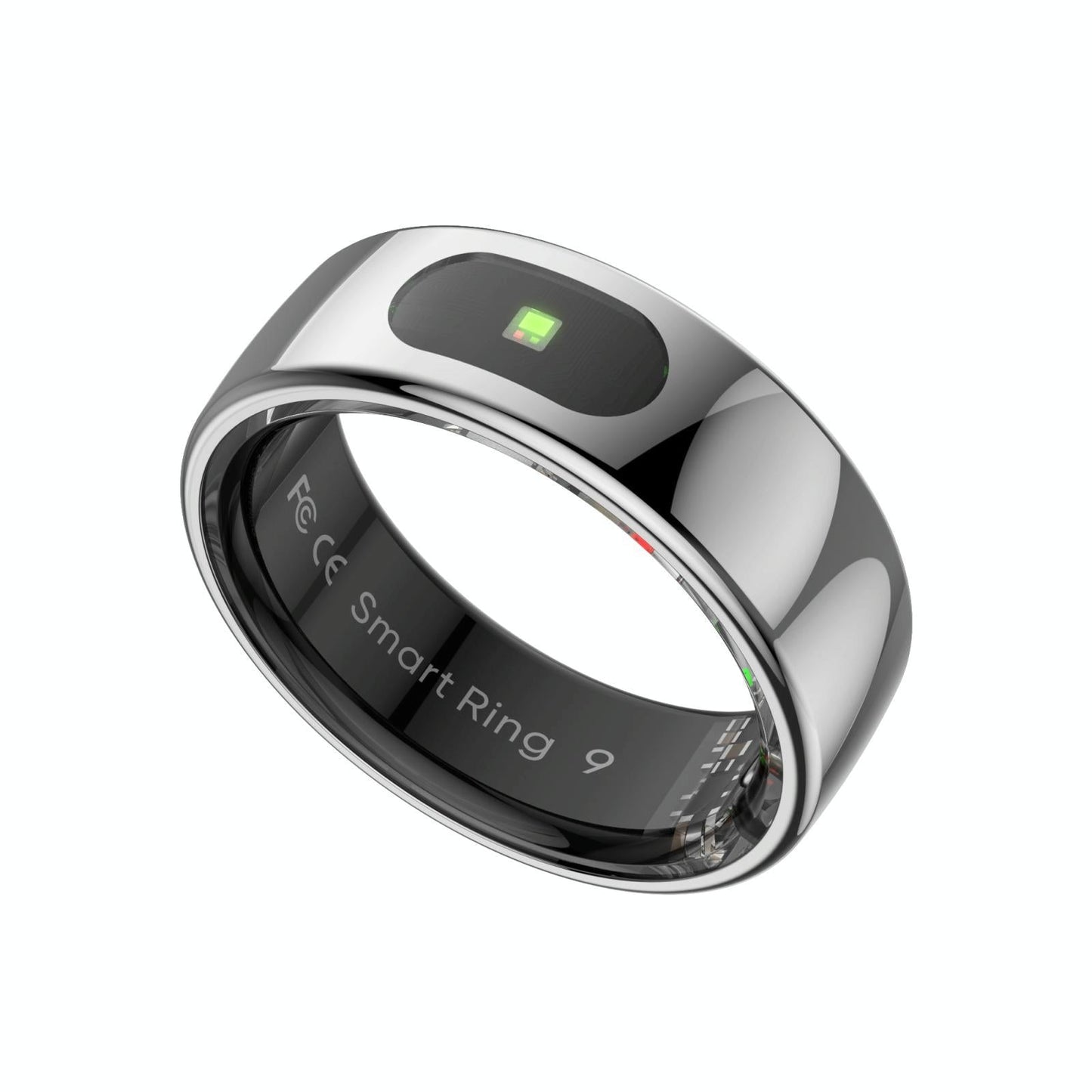 Smart Ring Heart Rate Blood Oxygen Sleep Sports Size 12 - Silver