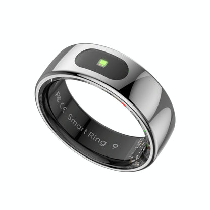 Smart Ring Heart Rate Blood Oxygen Sleep Sports Size 12 - Silver