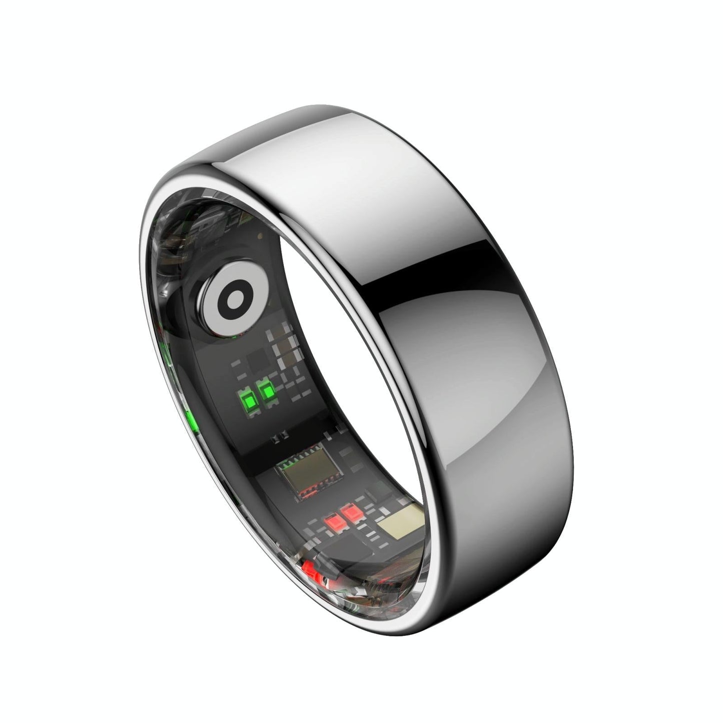 Smart Ring Heart Rate Blood Oxygen Sleep Sports Size 12 - Silver
