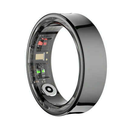 Smart Ring With Heart Rate Blood Oxygen Sleep Monitoring & Sports Modes - Size 13 - Silver