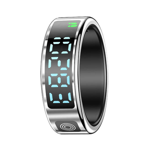Smart Ring Gesture Control Health Monitoring Sports Modes - Silver