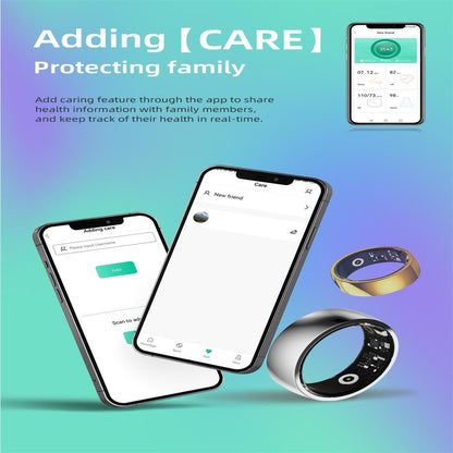 Smart Ring For Health Monitoring And Family Care - Size 22 - Silver