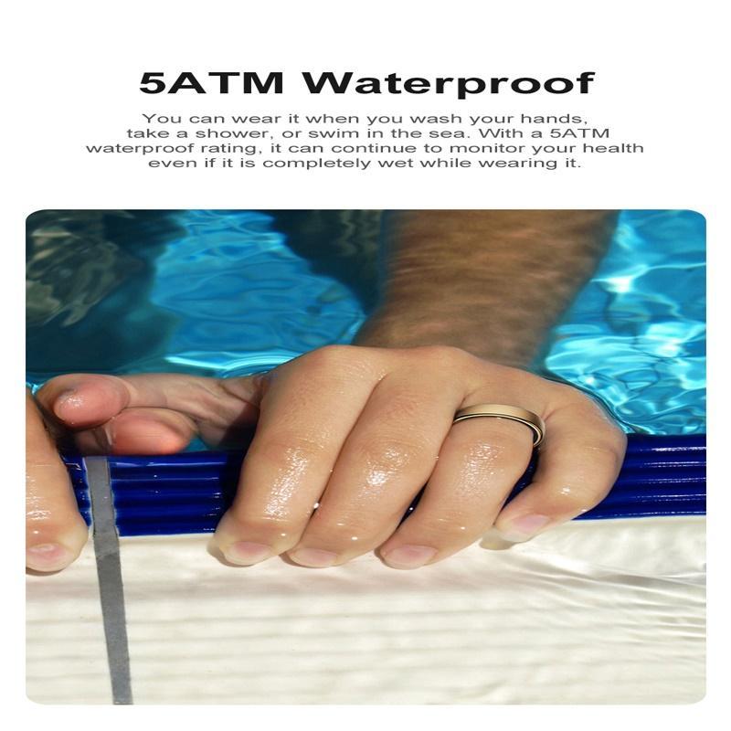 Smart Ring Size 14 Heart Rate Blood Oxygen Sleep Sports - Silver