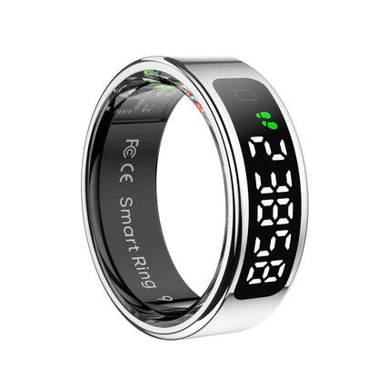 Smart Ring Heart Rate Blood Oxygen Sleep Sports Size 13 - Silver