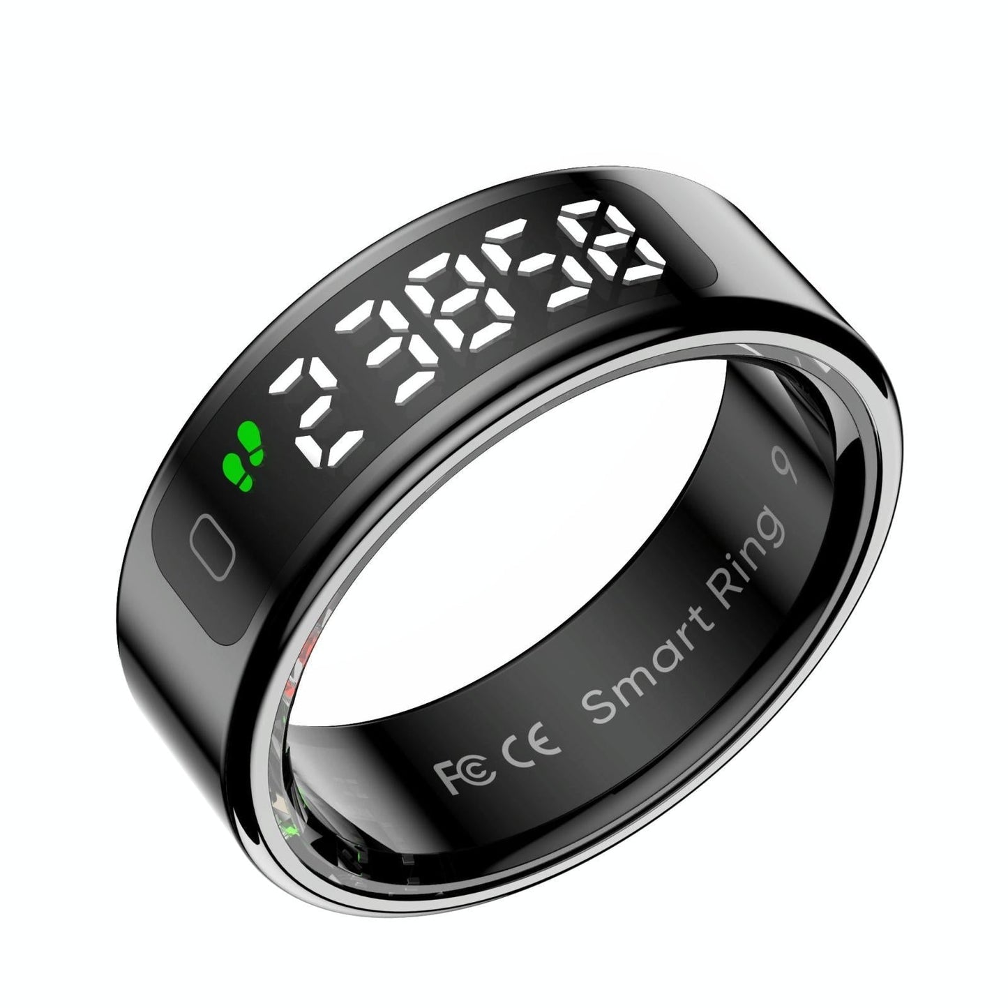 Smart Ring Heart Rate Blood Oxygen Sleep Sports Size 13 - Silver